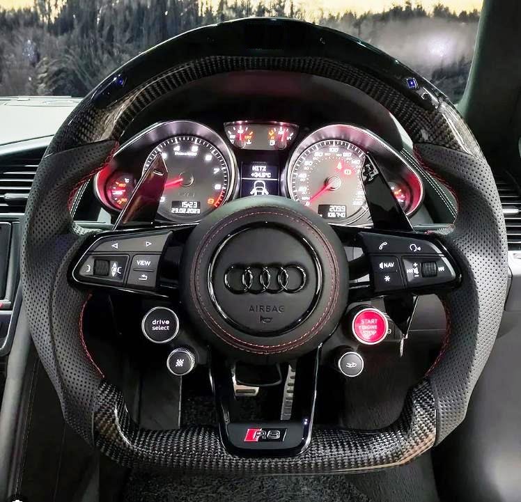 AUDI R8 carbon enhanced custom steering wheel