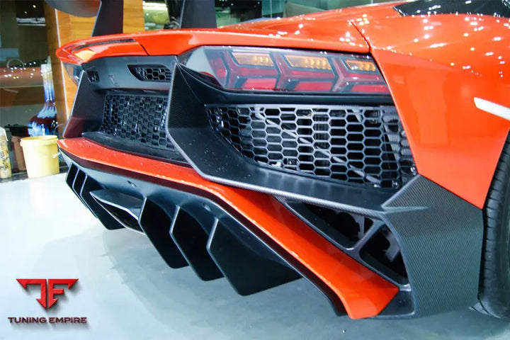 2011-2016 Lamborghini Aventador Lp700 @ Lp740 Coupe & Roadster Sv Style Rear Bumper Bsd