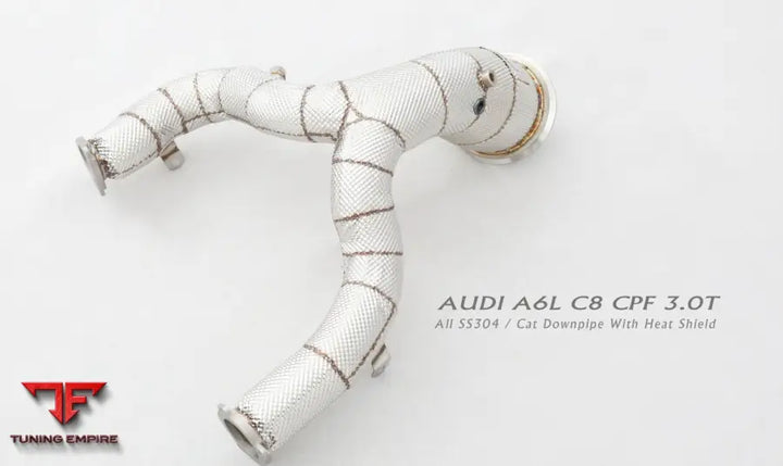 Audi A6 C8 3.0T All Ss304 Cat Downpipe With Heat Shield Exhaust System