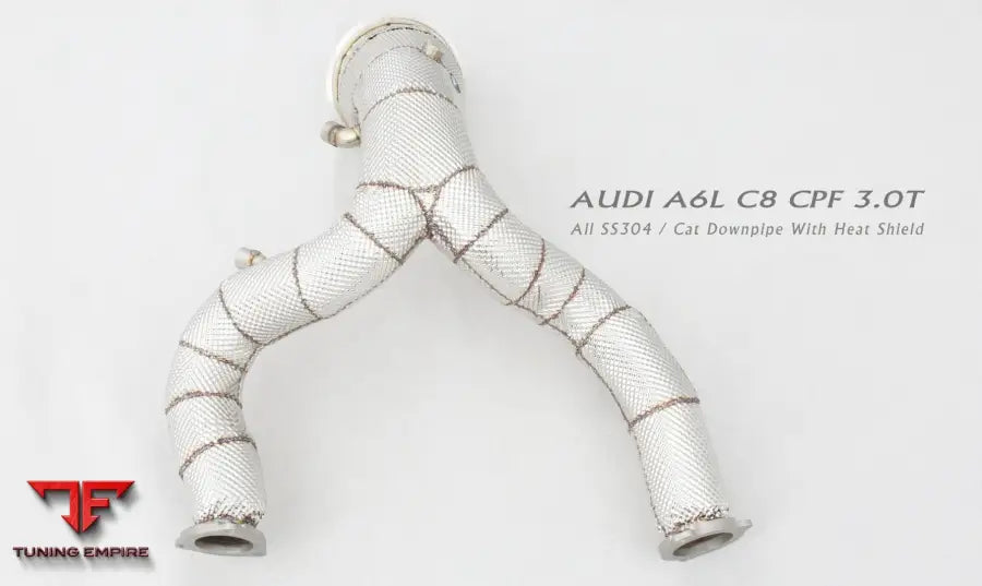 Audi A6 C8 3.0T All Ss304 Cat Downpipe With Heat Shield Exhaust System