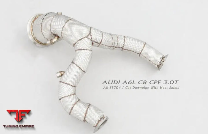 Audi A6 C8 3.0T All Ss304 Cat Downpipe With Heat Shield Exhaust System