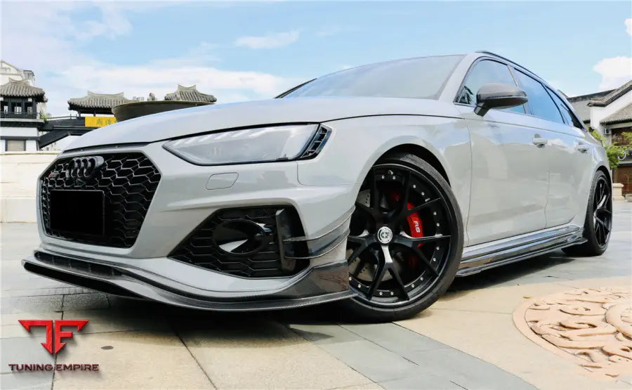 Audi Rs4 B9.5 Bkss Style Carbon Fiber Front Bumper Canards