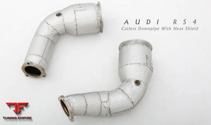 Audi Rs4 B9 All Ss304 Catless Downpipe With Heat Shield Exhaust System