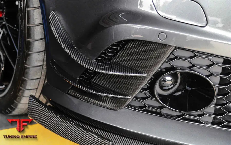 Audi Rs6 Avant Bs Style Carbon Fiber Front Bumper Canards