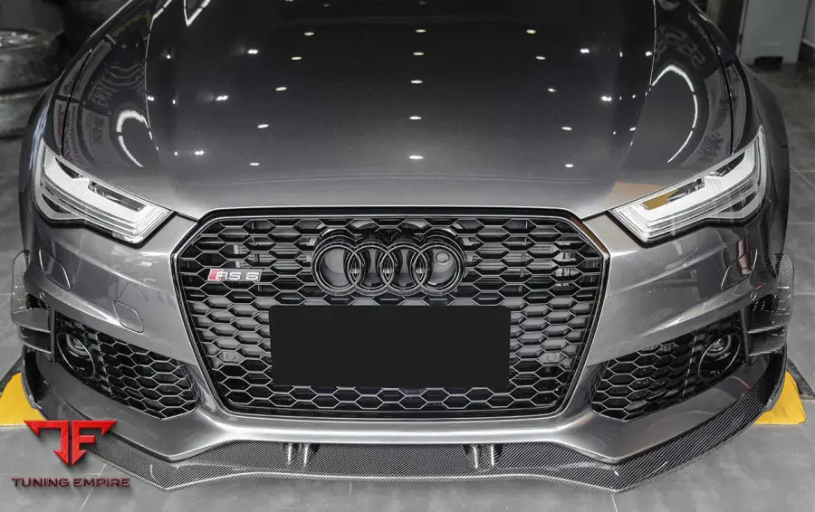 Audi Rs6 Avant Bs Style Carbon Fiber Front Bumper Caps