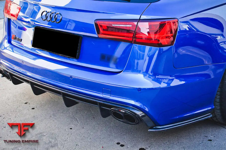 Audi Rs6 Avant Mn Style Carbon Fiber Rear Cap Splliter