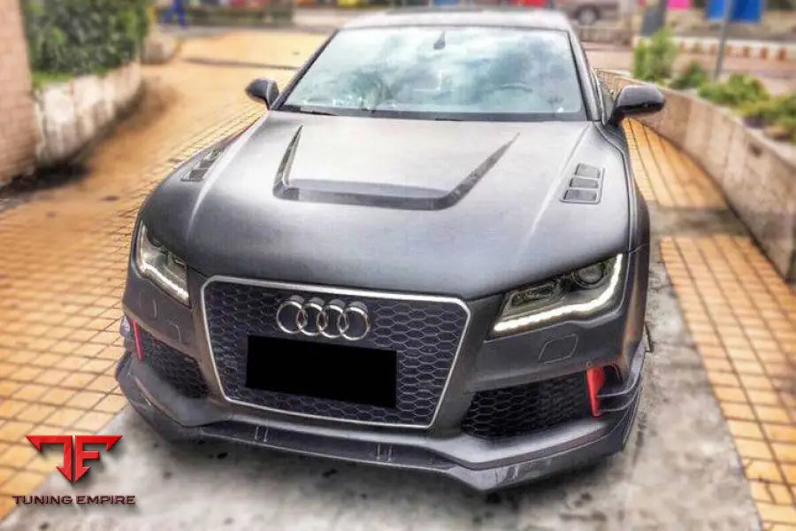 Audi Rs7 Bs Style Carbon Fiber Front Bumper Canards