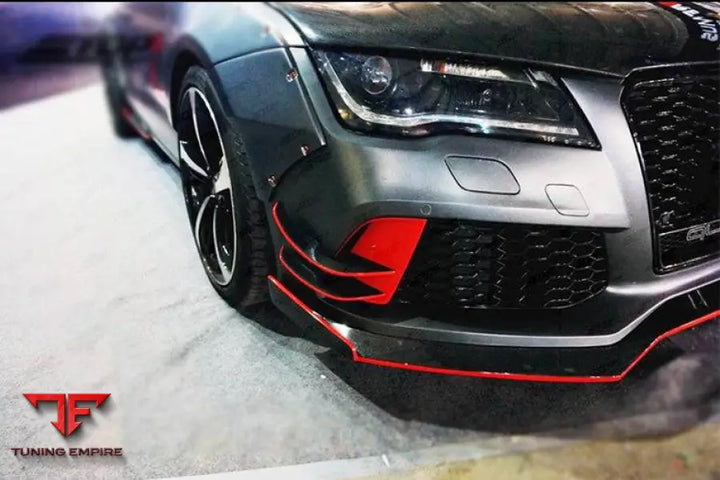 Audi Rs7 Bs Style Carbon Fiber Front Bumper Canards