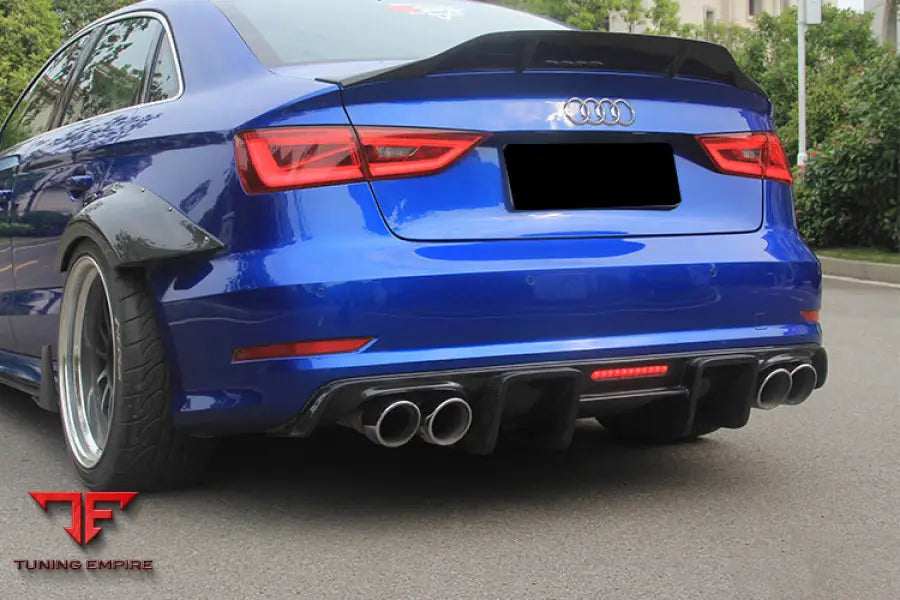 Audi S3 & A3 Sline Sedan Bkss Style Rear Diffuser With Led Light