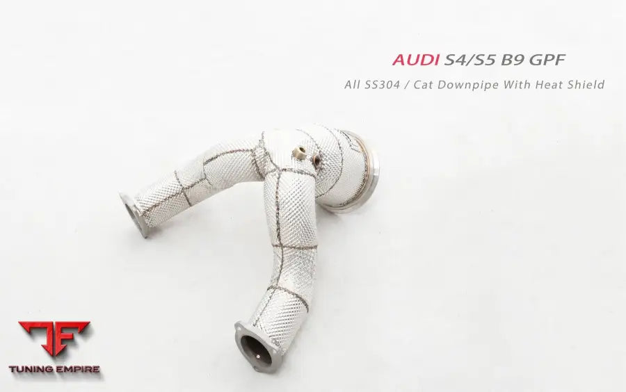 Audi S4/S5 B9 Gpf All Ss304 Catless Downpipe With Heat Shield Exhaust System