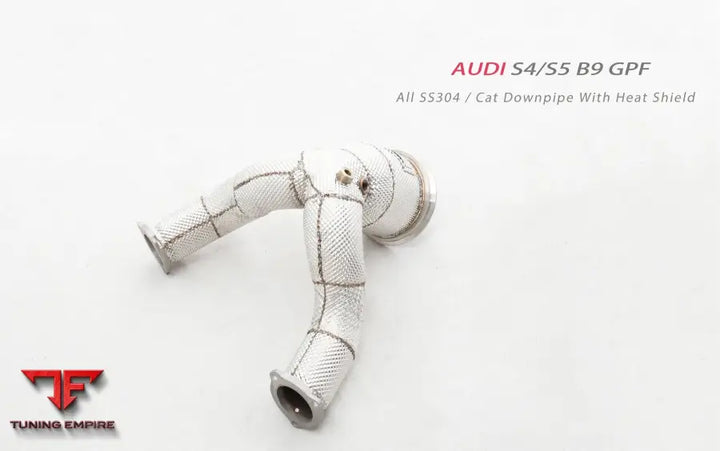 Audi S4/S5 B9 Gpf All Ss304 Catless Downpipe With Heat Shield Exhaust System