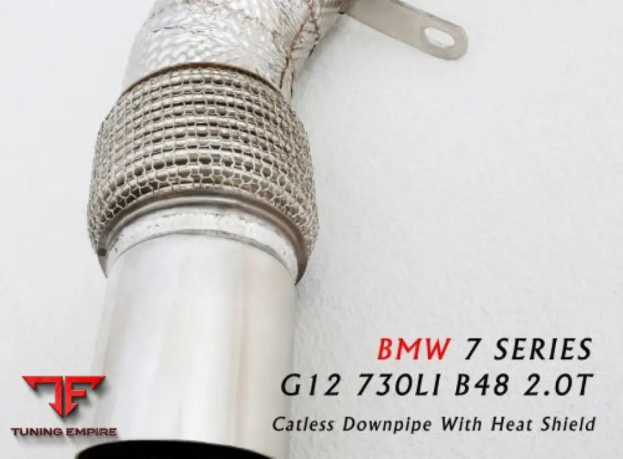 Bmw 7 Series G12 All Ss304 Catless Downpipe With Heat Shield Exhaust System