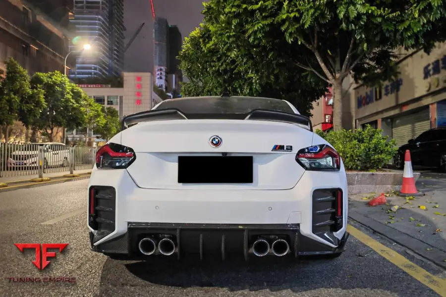 Bmw M2 G87 Od Style Dry Carbon Fiber Rear Bumper Splitter Winglets Bsd