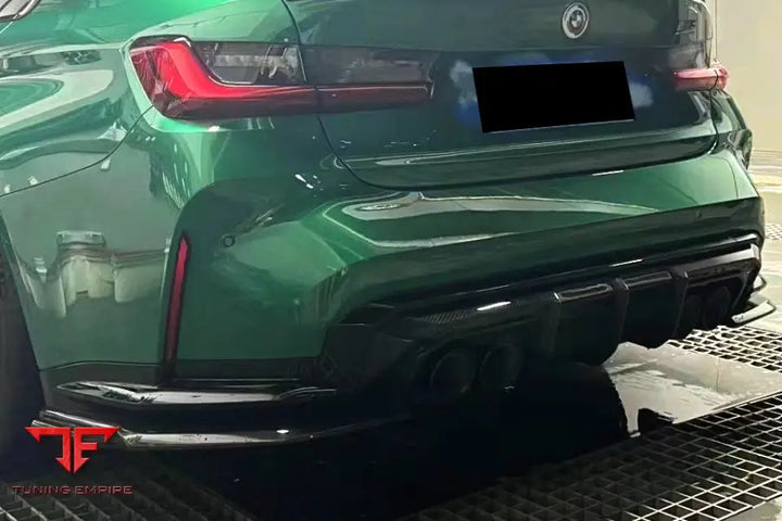 Bmw M3 G80 & G81 M4 G82 G83 Mtn Style Dry Carbon Fiber Rear Diffuser Lip With Winglets Bsd