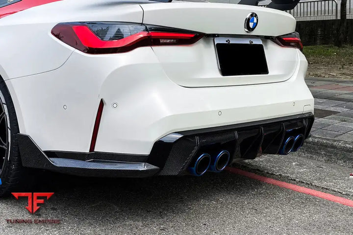 Bmw M3 G80 Mp Style Carbon Fiber Quad Rear Lip With Winglets Bsd