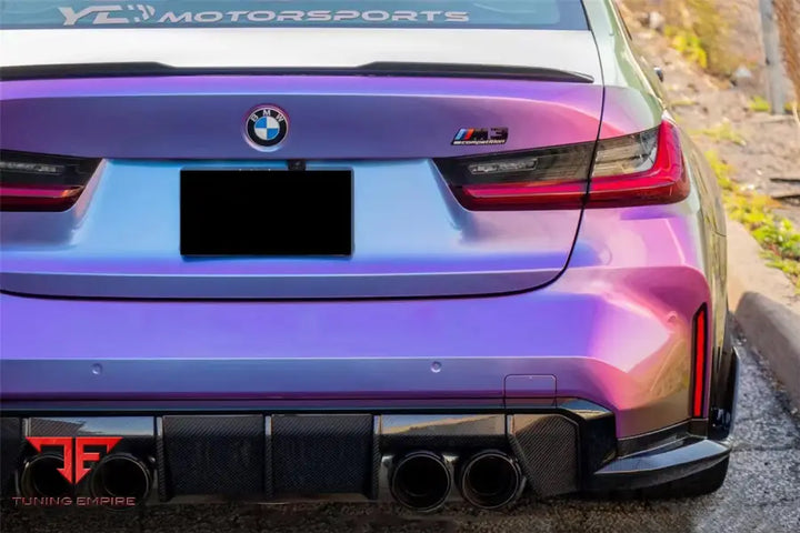 Bmw M3 G80 Mp Style Carbon Fiber Quad Rear Lip With Winglets Bsd