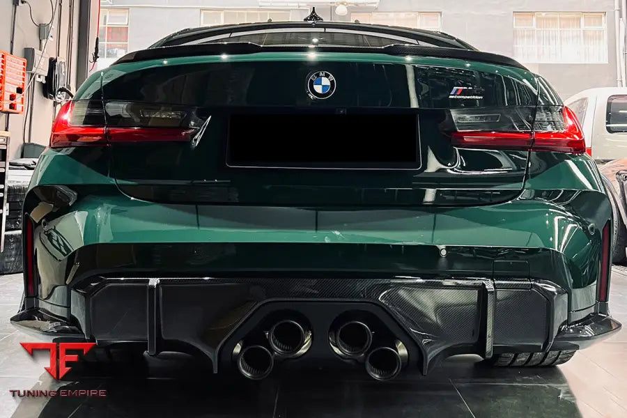 Bmw M4 G82G83 M3 G80 Carbon Fiber Rear Diffuser Trim Replacement Lip Bsd