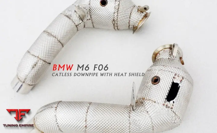 Bmw M6 F06/F13 All Ss304 Catless Downpipe With Heat Shield Exhaust System