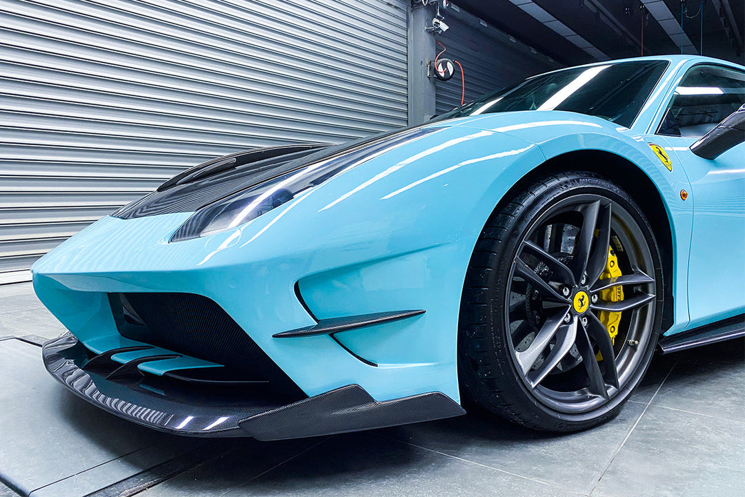 FERRARI 488 GTBSPYDER MA STYLE PARTIAL CARBON FIBER FRONT BUMPER