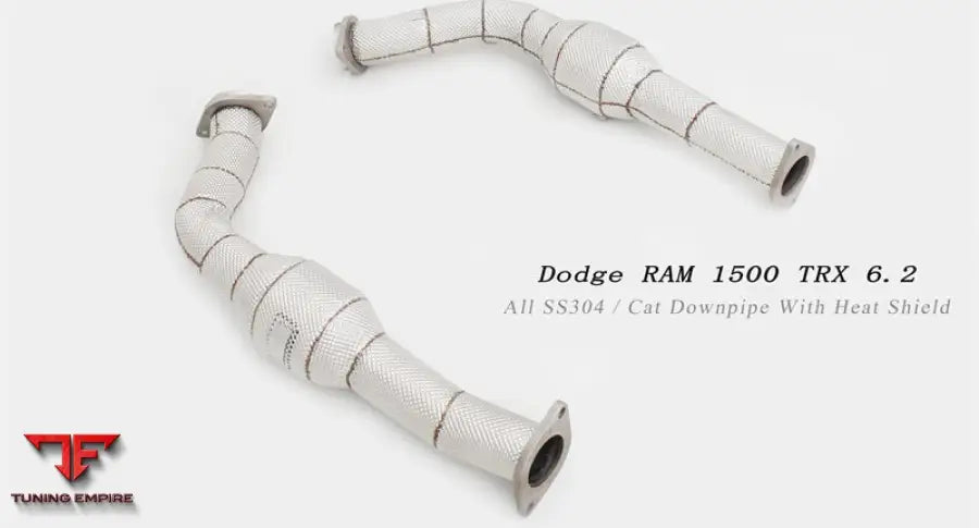 Dodge Ram1500 Trx 6.2 All Ss304 Catless Downpipe With Heat Shield Exhaust System