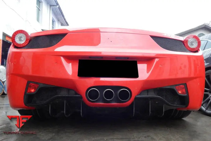 FERRARI 458 COUPE SPYDER OE STYLE CARBON FIBER REAR DIFFUSER BSD