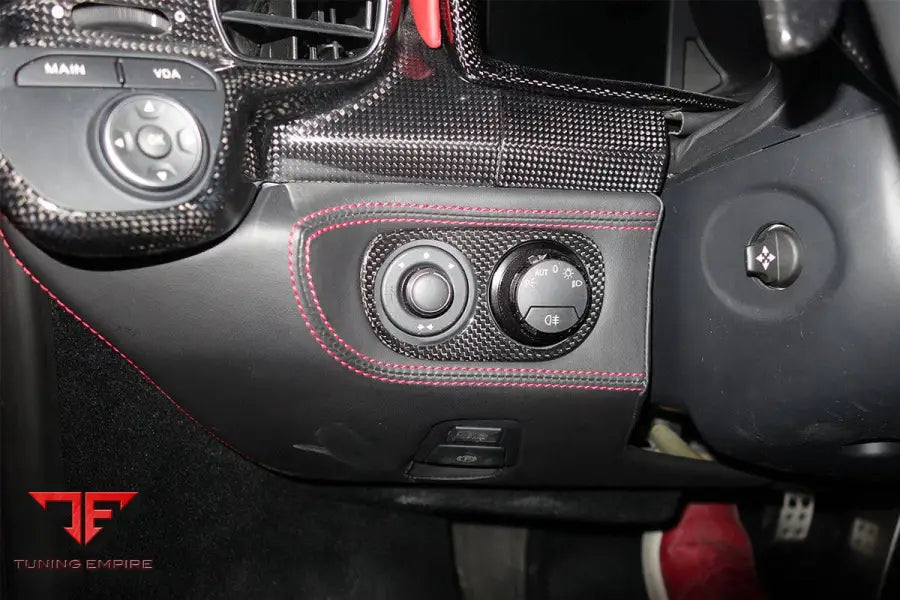 FERRARI 458 COUPE SPYDER OE STYLE DRY CARBON FIBER LIGHT SWITCH PATCH BSD