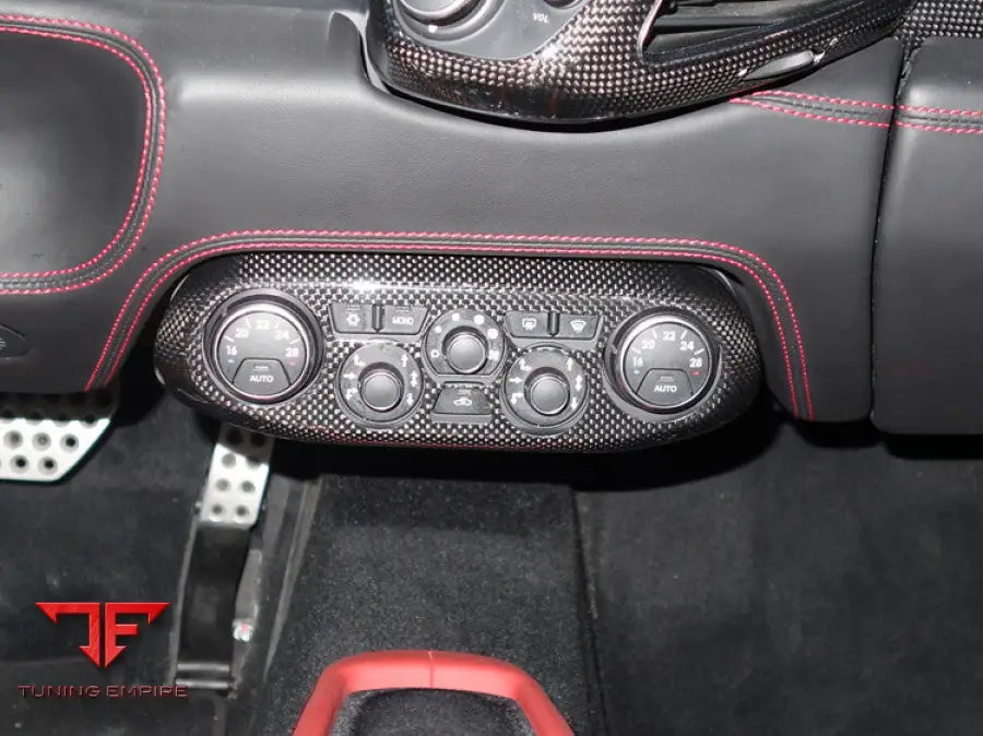 FERRARI 458 COUPE SPYDER SPECIALE DRY CARBON FIBER AC CONTROL PANEL COVER BSD