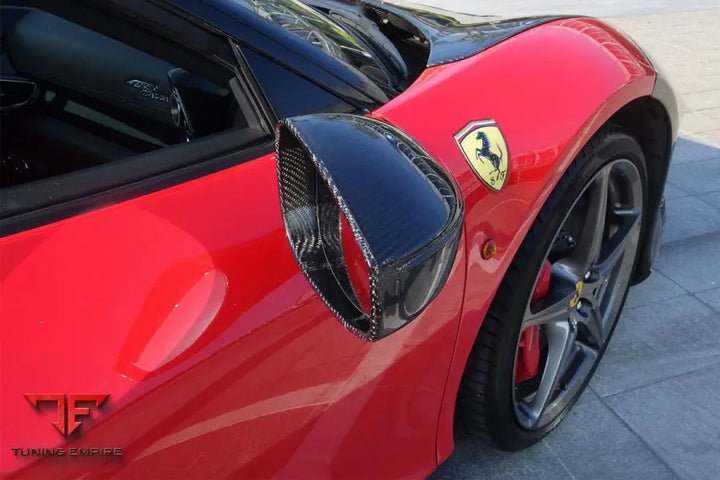 FERRARI 458 COUPE SPYDER SPECIALE OE STYLE DRY CARBON FIBER MIRROR HOUSING BSD