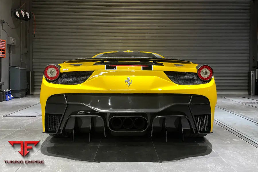 FERRARI 458 ITALY SPIDER VRS STYLE REAR BUMPER WTIPS BSD