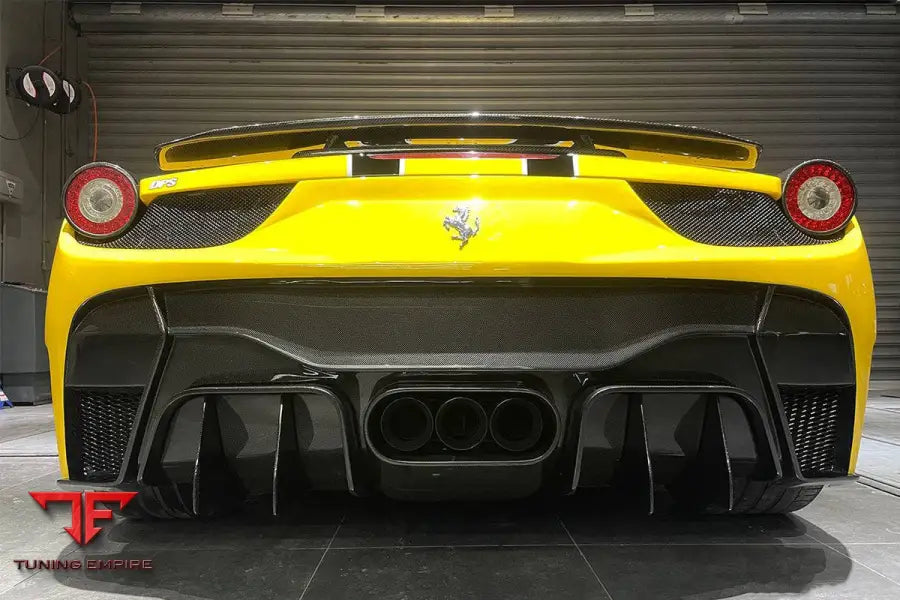 FERRARI 458 ITALY SPIDER VRS STYLE REAR BUMPER WTIPS BSD