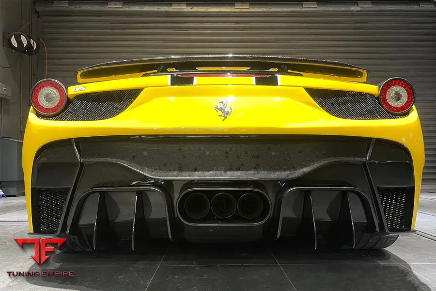 FERRARI 458 ITALY SPIDER VRS STYLE REAR BUMPER WTIPS BSD