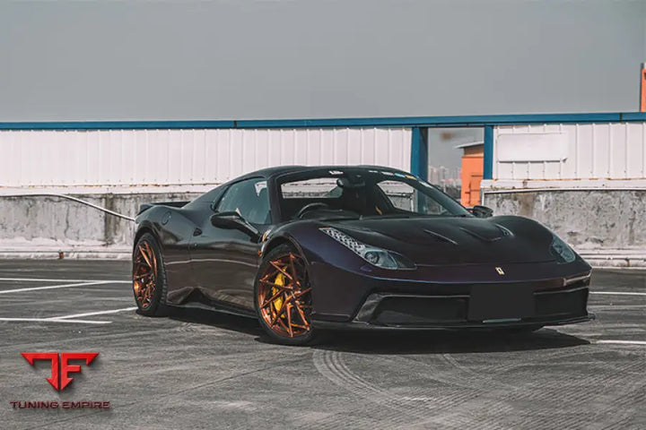 FERRARI 458 SPIDER BKSS STYLE PARTIAL CARBON FIBER FULL BODY KIT BSD