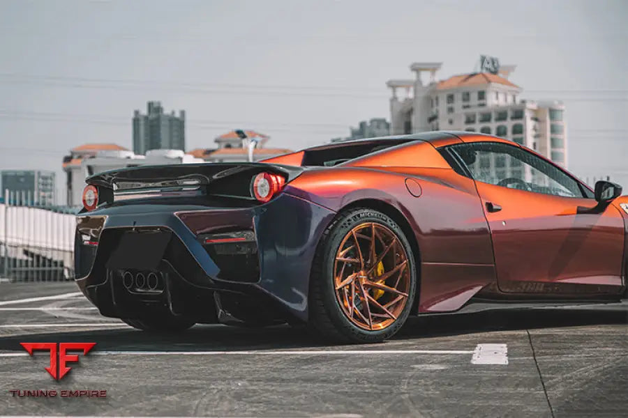 FERRARI 458 SPIDER BKSS STYLE PARTIAL CARBON FIBER FULL BODY KIT BSD