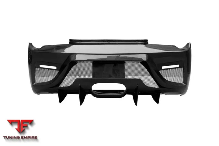 FERRARI 458 SPIDER BKSS STYLE PARTIAL CARBON FIBER REAR BUMPER AND CARBON FIBER TRUNK WITH TAIL LIGHT COVER BSD