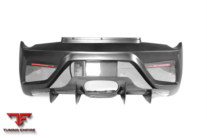 FERRARI 458 SPIDER BKSS STYLE PARTIAL CARBON FIBER REAR BUMPER AND CARBON FIBER TRUNK WITH TAIL LIGHT COVER BSD