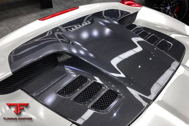 FERRARI 458 SPYDER STYLE DOUBLE CARBON FIBER ENGIEN HOOD TRUNK BSD