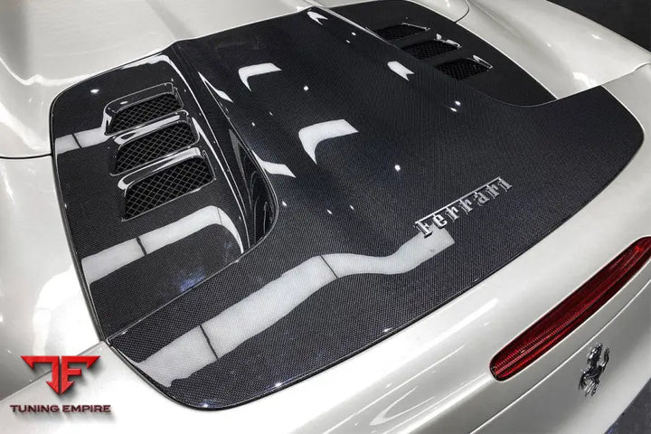 FERRARI 458 SPYDER STYLE DOUBLE CARBON FIBER ENGIEN HOOD TRUNK BSD