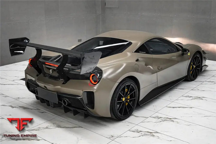 FERRARI 488 GTB CHALLENGE EVO MODENA STYLE REAR BUMPER WITH DECK LID WING & DIFFUSER BSD