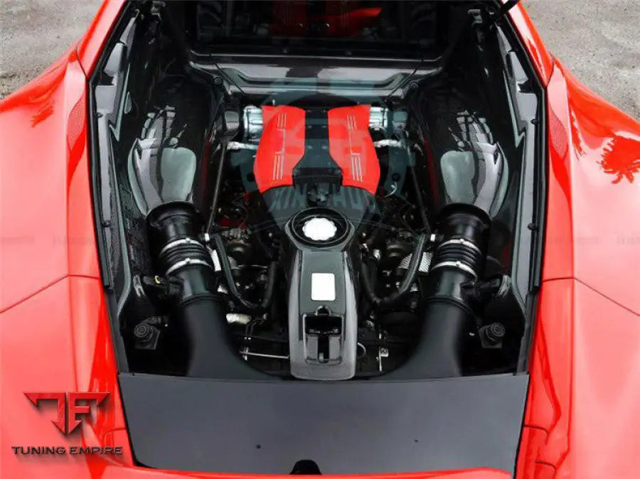 FERRARI 488 GTB & PISTA & F8 DRY CARBON FIBER ENGINE BAY PANELS WITH HEAT PROTECTION BSD