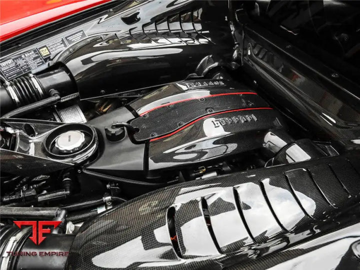 FERRARI 488 GTB & PISTA & F8 DRY CARBON FIBER ENGINE BAY PANELS WITH HEAT PROTECTION BSD