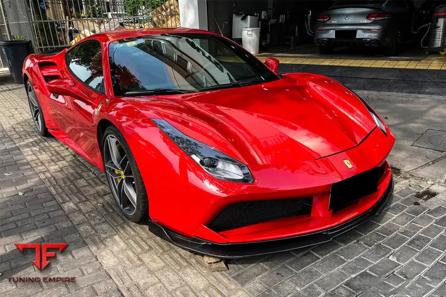 FERRARI 488 GTB RS STYLE CARBON FIBER FRONT LIP BSD