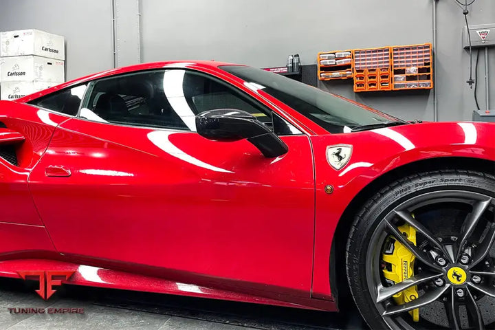 FERRARI 488 GTB & SPYDER CARBON FIBER MIRROR HOUSE & BASE REPLACEMENT BSD