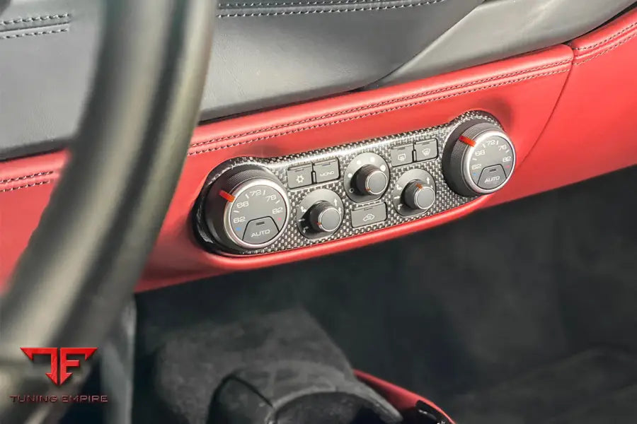 FERRARI 488 GTB & SPYDER DRY CARBON FIBER AC CONTROL PANEL COVER BSD