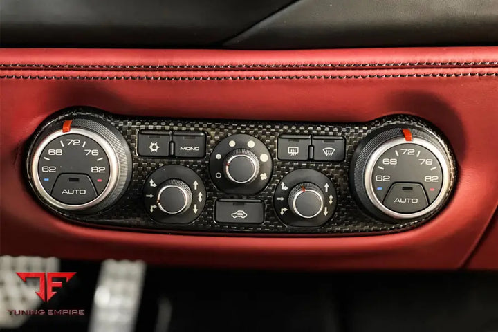 FERRARI 488 GTB & SPYDER DRY CARBON FIBER AC CONTROL PANEL COVER BSD