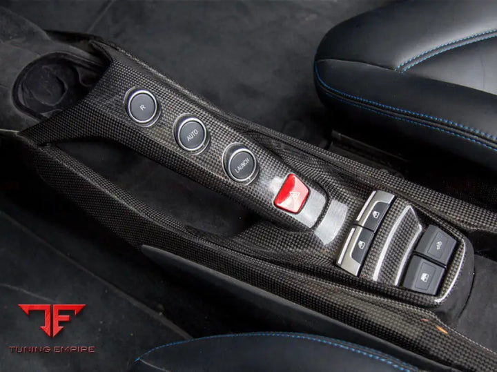 FERRARI 488 GTB & SPYDER DRY CARBON FIBER BRIDGE SUPPORT & WINDOWS SWITCHES PANEL BSD