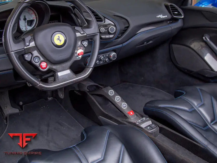 FERRARI 488 GTB & SPYDER DRY CARBON FIBER BRIDGE SUPPORT & WINDOWS SWITCHES PANEL BSD