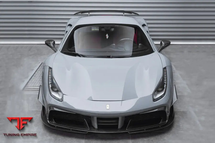 FERRARI 488 GTB & SPYDER IMP-PERFORMANCE CARBON FIBER FRONT BUMPER CANARDS BSD