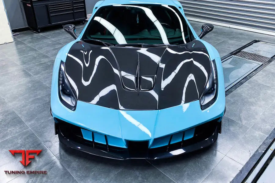 FERRARI 488 GTB & SPYDER MA STYLE CARBON FIBER HOOD BSD