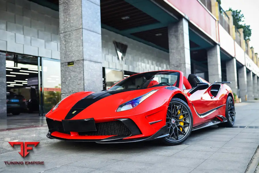 FERRARI 488 GTB & SPYDER MSY STYLE CARBON FIBER SIDE AIR INTAKE FLAPS BSD