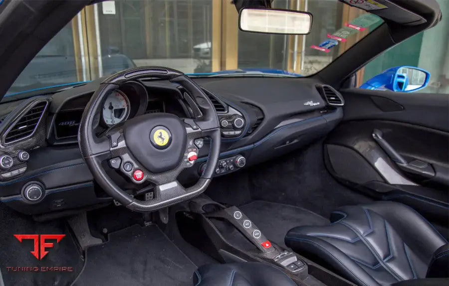 FERRARI 488 GTB SPYDER OE STYLE DRY CARBON FIBER BRIDGE CONTROL BSD